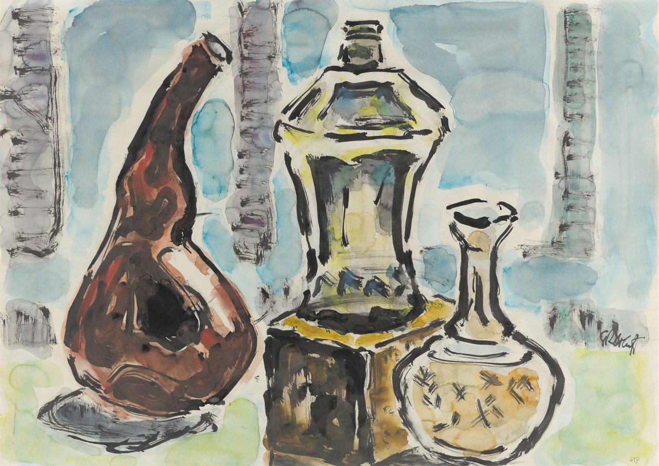 This picture shows the following artwork: Karl Schmidt-Rottluff. ”Gläsernes”. 1969.