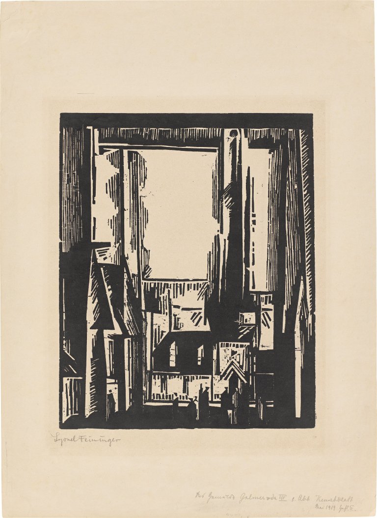 This picture shows the following artwork: Lyonel Feininger. ”Gelmeroda”. 1918.