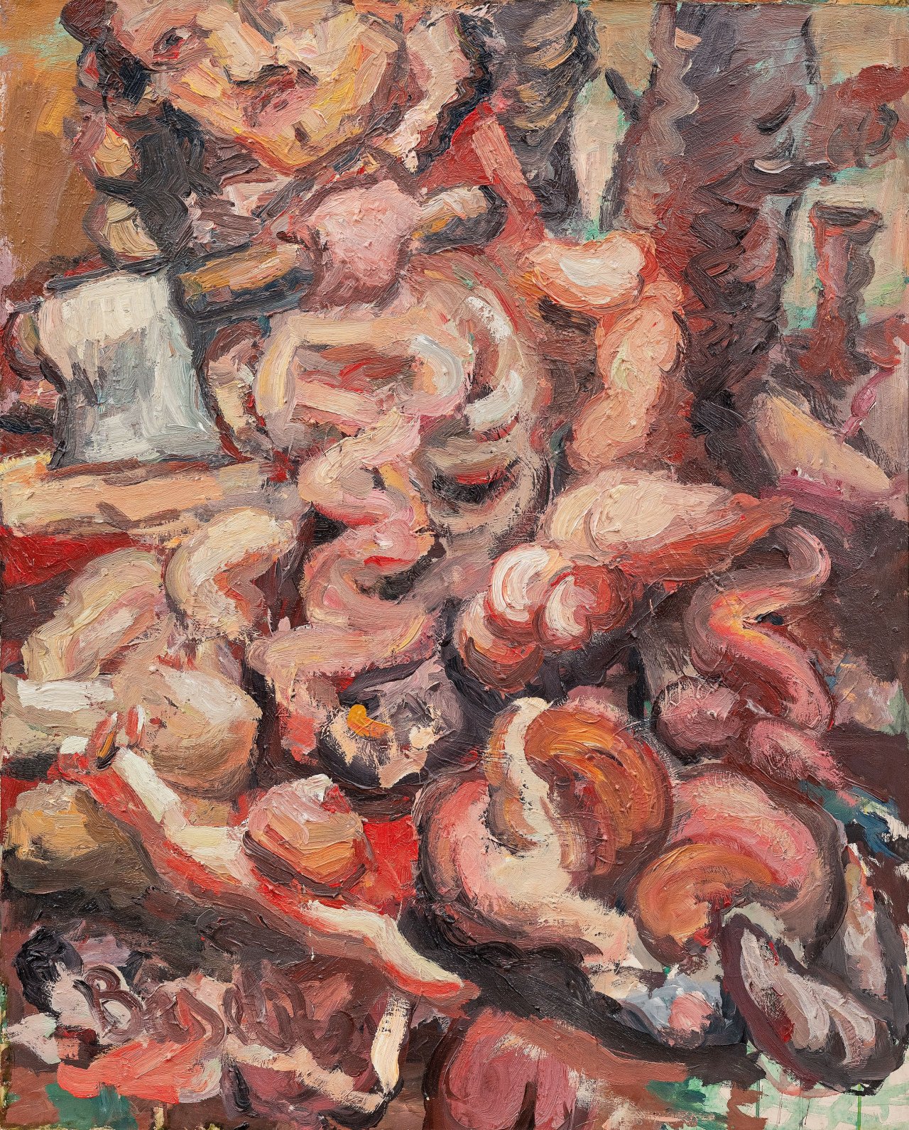 Auf diesem Bild ist das folgende Kunstwerk zu sehen: Georg Baselitz. „Ein Werktätiger“. 1967.