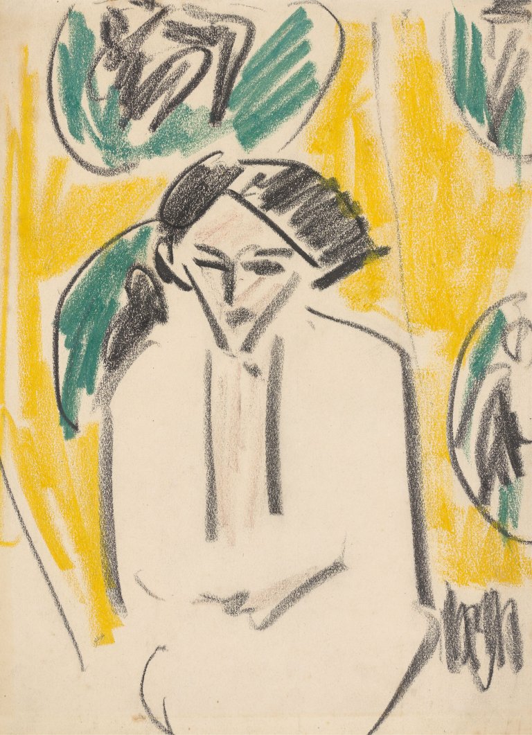 This picture shows the following artwork: Ernst Ludwig Kirchner. Seated woman. Circa 1910.