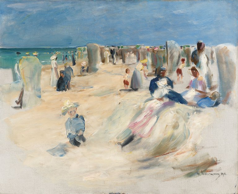 Auf diesem Bild ist das folgende Kunstwerk zu sehen: Max Liebermann. „Am Strand von Noordwijk“. 1908.