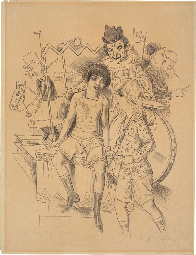Auf diesem Bild ist das folgende Kunstwerk zu sehen: Rudolf Schlichter. „Zirkuskinder“. 1924/25.