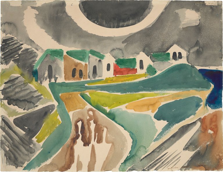 Auf diesem Bild ist das folgende Kunstwerk zu sehen: Ernst Wilhelm Nay. „Lofoten“. 1938.