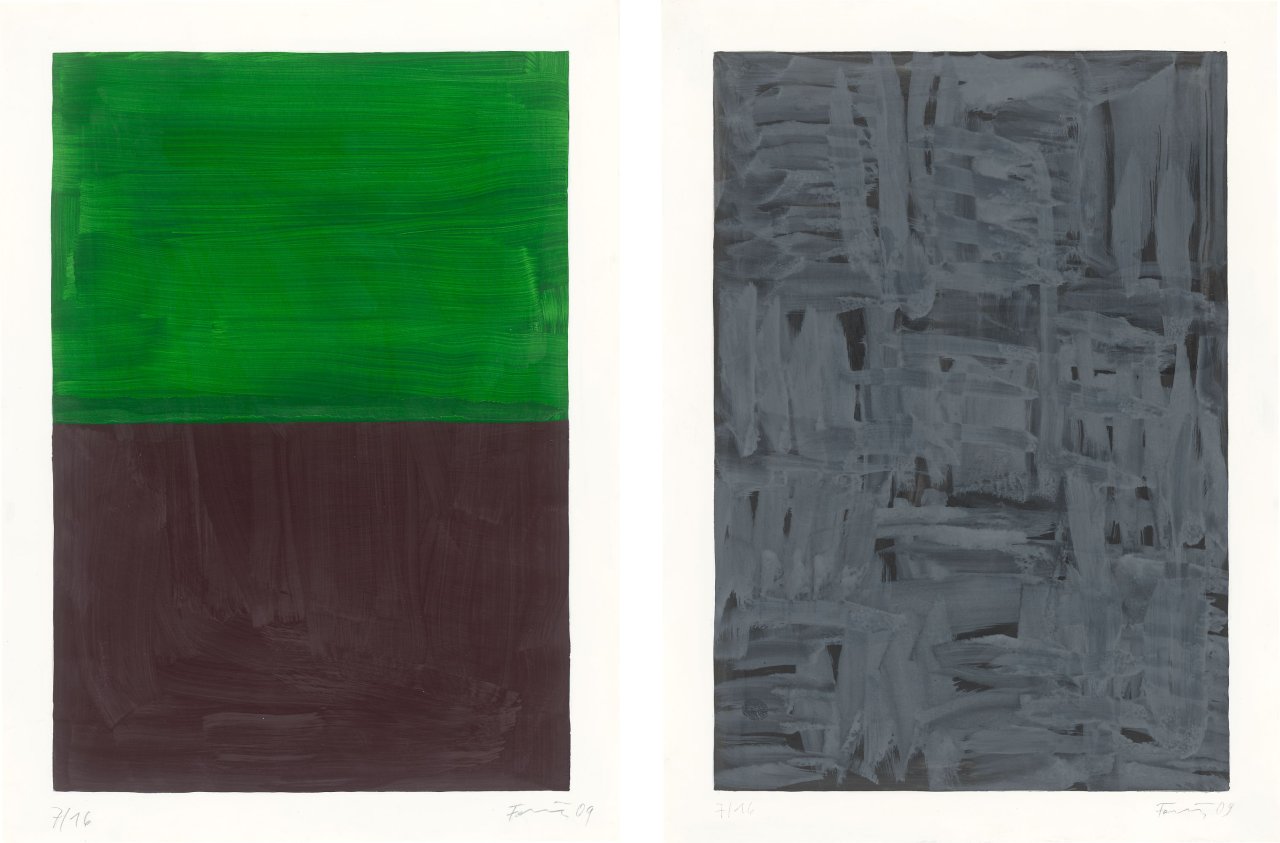 Auf diesem Bild ist das folgende Kunstwerk zu sehen: Günther Förg. Raumpaar I+II. 2009.