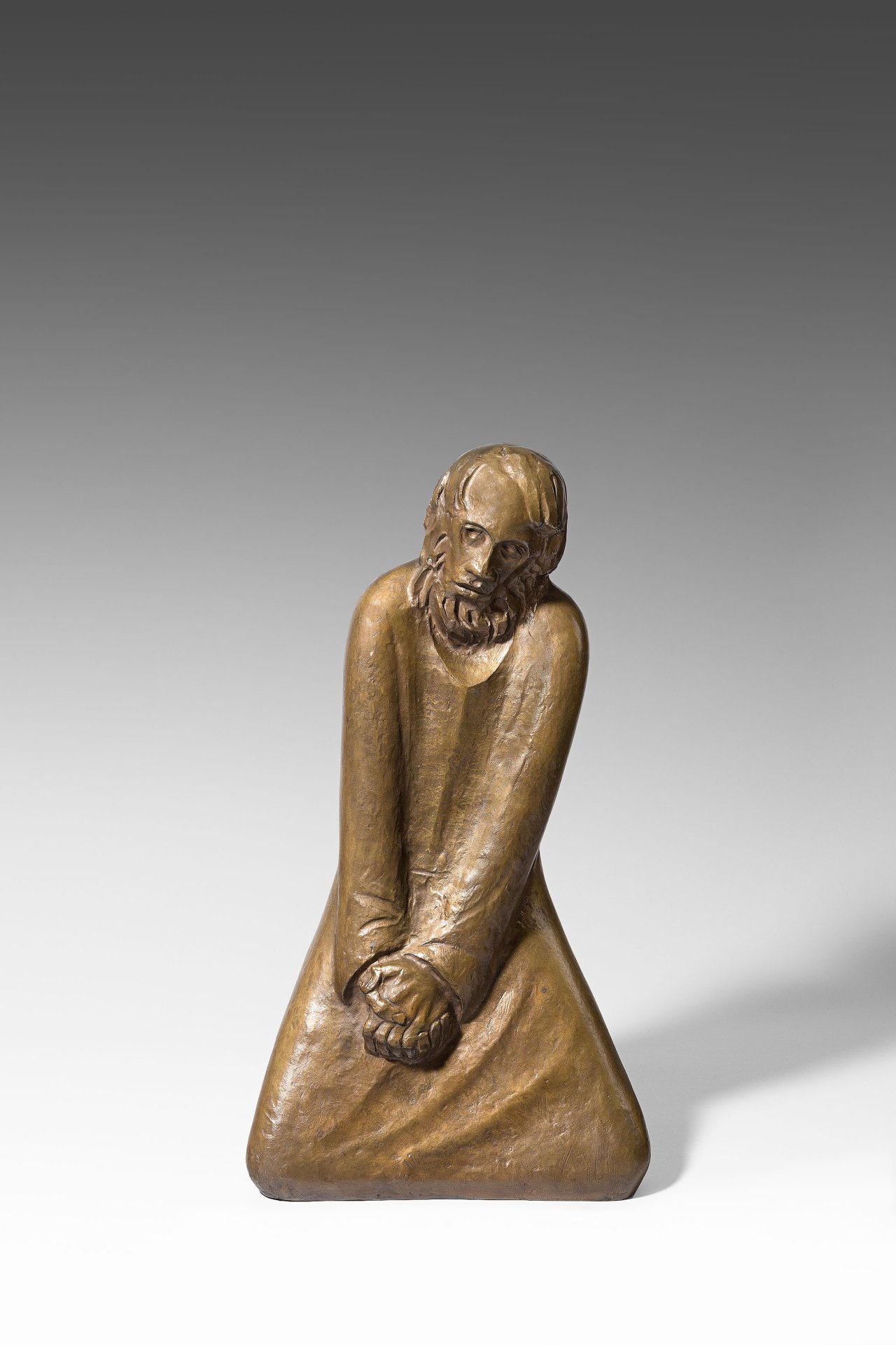 Auf diesem Bild ist das folgende Kunstwerk zu sehen: Ernst Barlach. „Der Zweifler“. 1931.