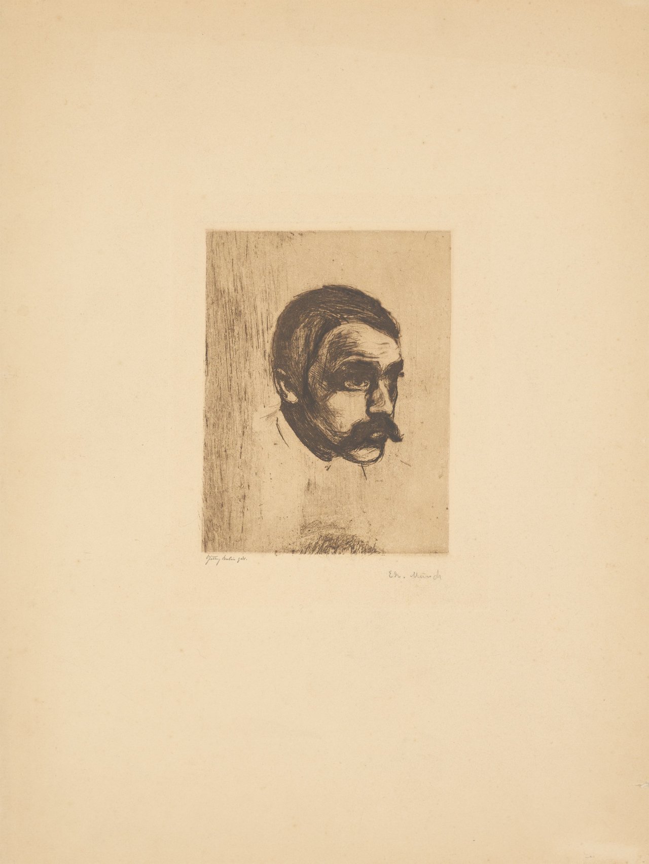 Auf diesem Bild ist das folgende Kunstwerk zu sehen: Edvard Munch. „Sigbjørn Obsfelder“. 1897.