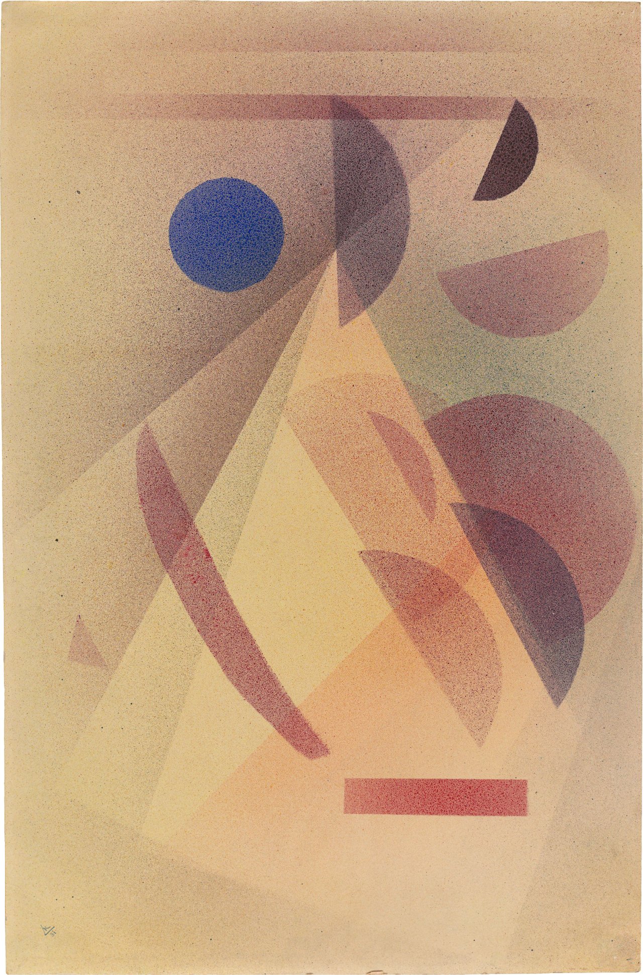 Auf diesem Bild ist das folgende Kunstwerk zu sehen: Wassily Kandinsky. „Hauptblau“. 1931.