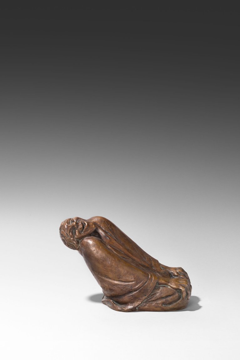 Auf diesem Bild ist das folgende Kunstwerk zu sehen: Ernst Barlach. „Lachende Alte“. Um 1936/37.