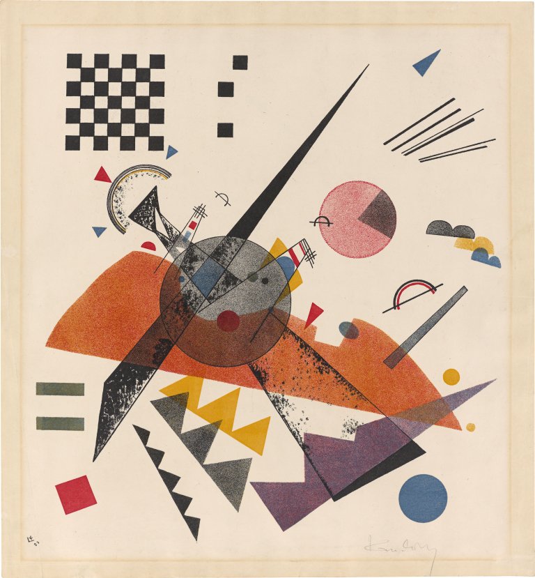 Auf diesem Bild ist das folgende Kunstwerk zu sehen: Wassily Kandinsky. „Orange“. 1923.