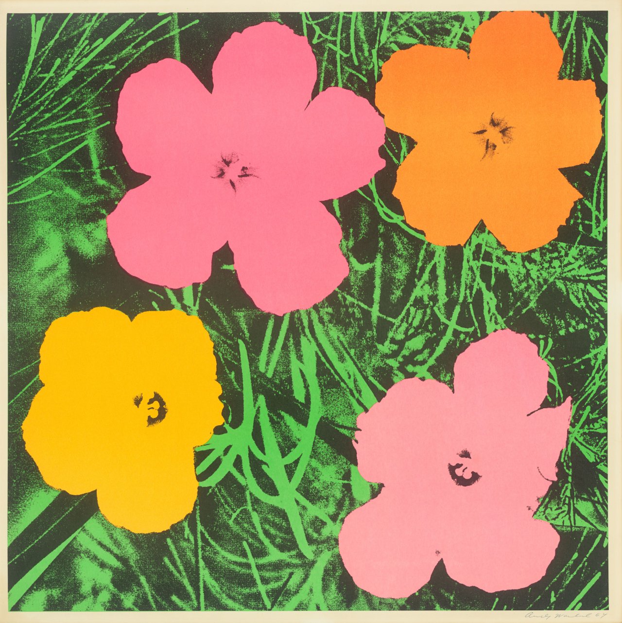 This picture shows the following artwork: Andy Warhol. ”Flowers”. 1964.
