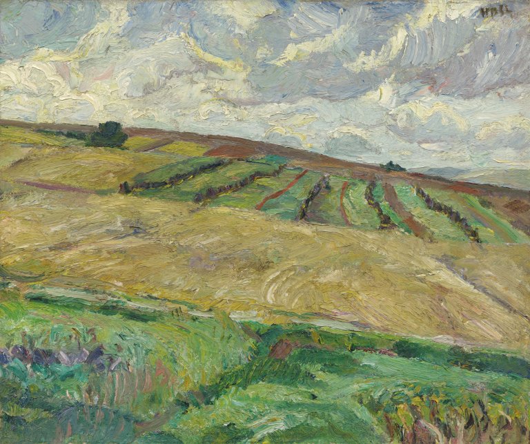 Auf diesem Bild ist das folgende Kunstwerk zu sehen: Max Beckmann. „Helle Nenndorfer Landschaft“. 1910.