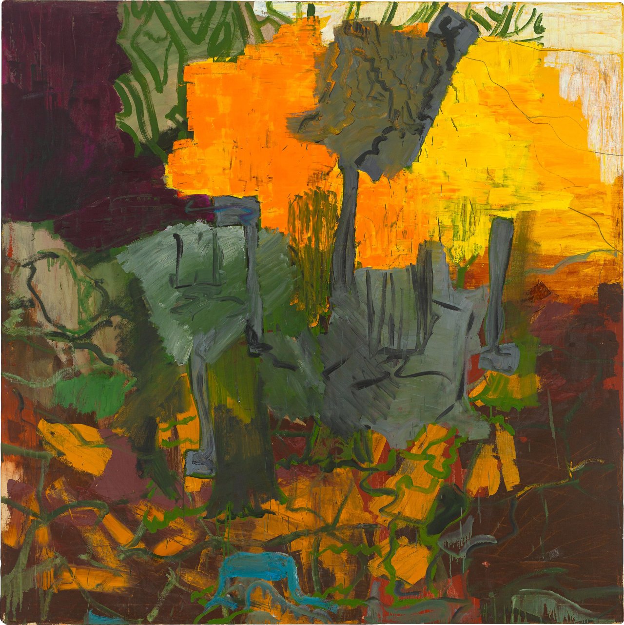 Auf diesem Bild ist das folgende Kunstwerk zu sehen: Per Kirkeby. „Fünf“. 1989.