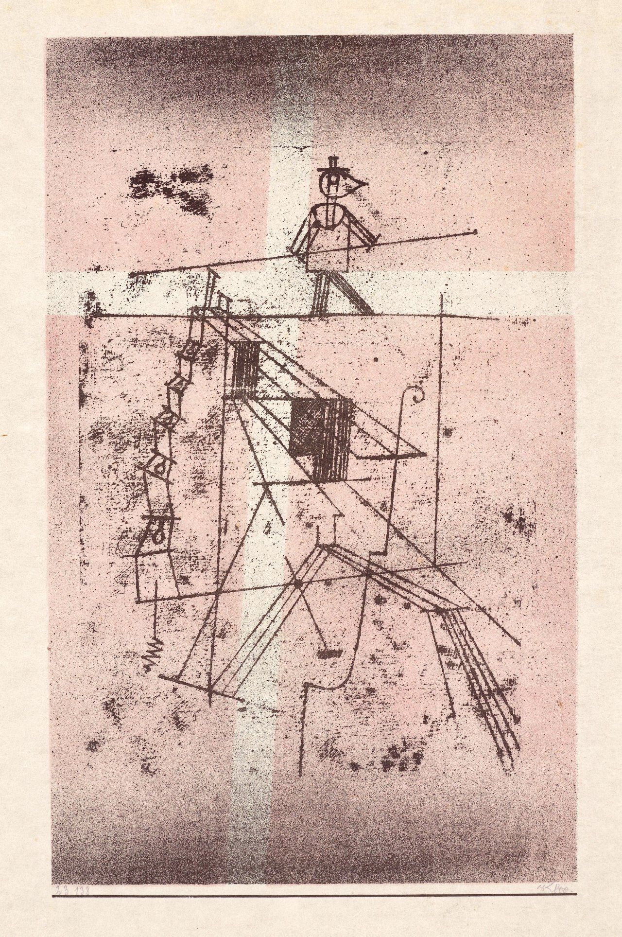 Auf diesem Bild ist das folgende Kunstwerk zu sehen: Paul Klee. „Seiltänzer“. 1923.