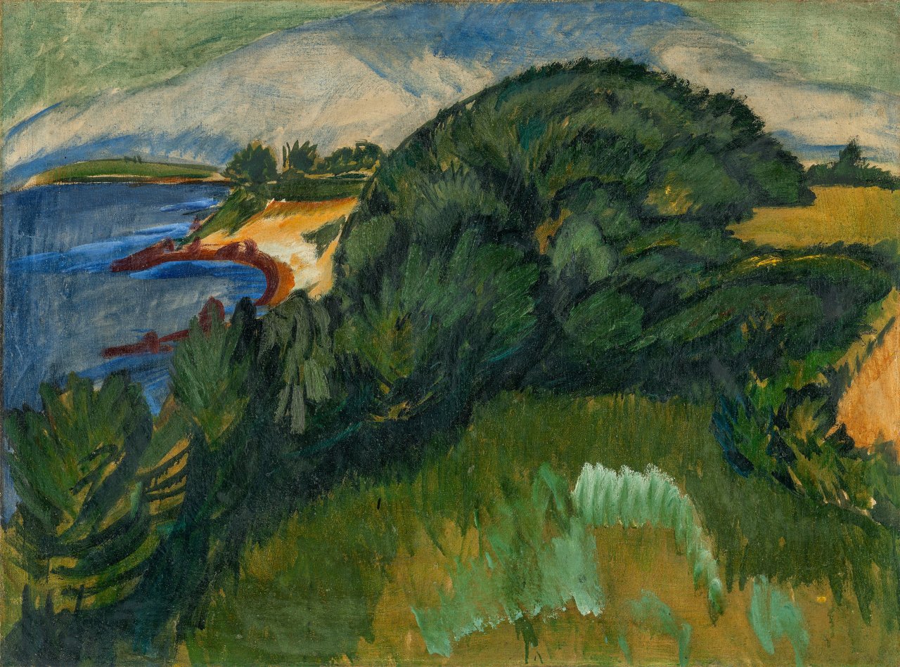 This picture shows the following artwork: Ernst Ludwig Kirchner. ”Große Fehmarnküste”. 1913.