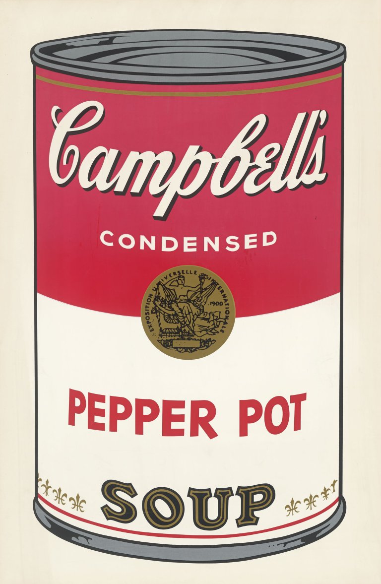 This picture shows the following artwork: Andy Warhol. ”Campbell's Soup I (Pepper Pot)”. 1968.