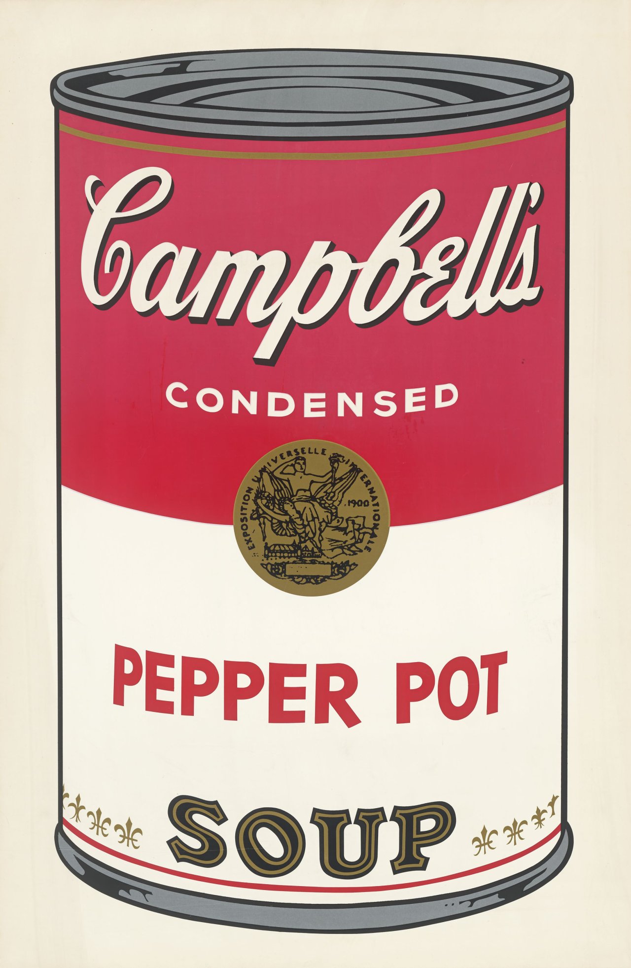 This picture shows the following artwork: Andy Warhol. ”Campbell's Soup I (Pepper Pot)”. 1968.