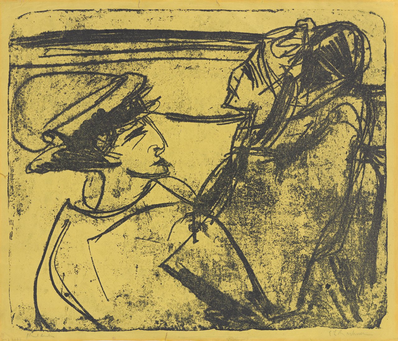 This picture shows the following artwork: Ernst Ludwig Kirchner. ”Zwei Frauen in einem Boot”. 1912.