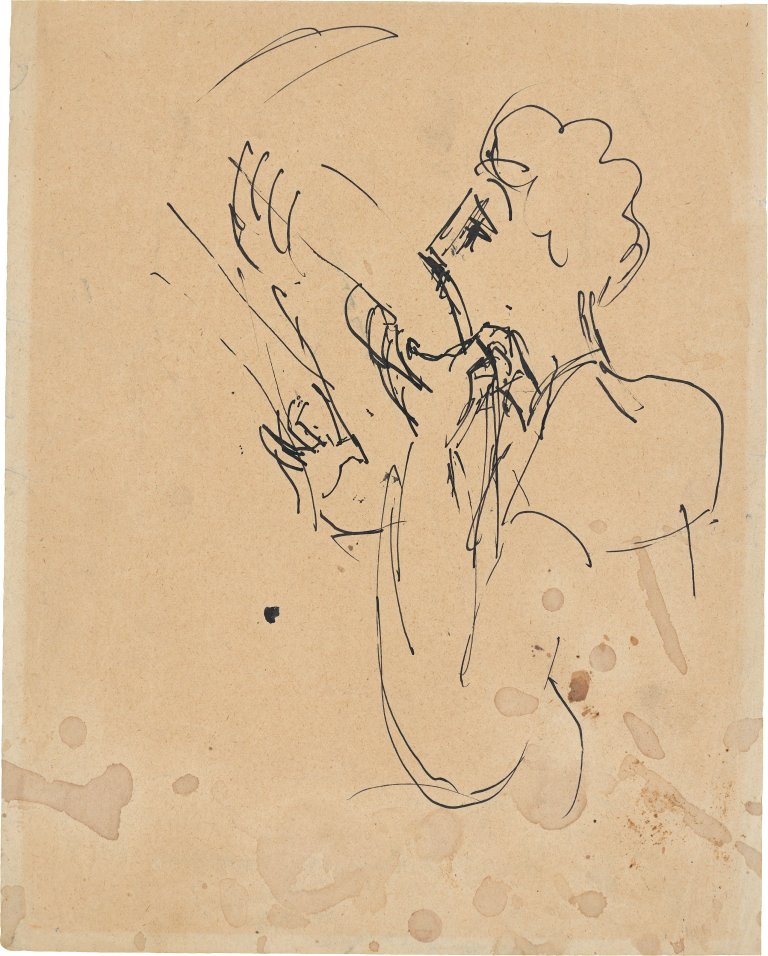 This picture shows the following artwork: Ernst Ludwig Kirchner. ”Der Geiger”. 1927.