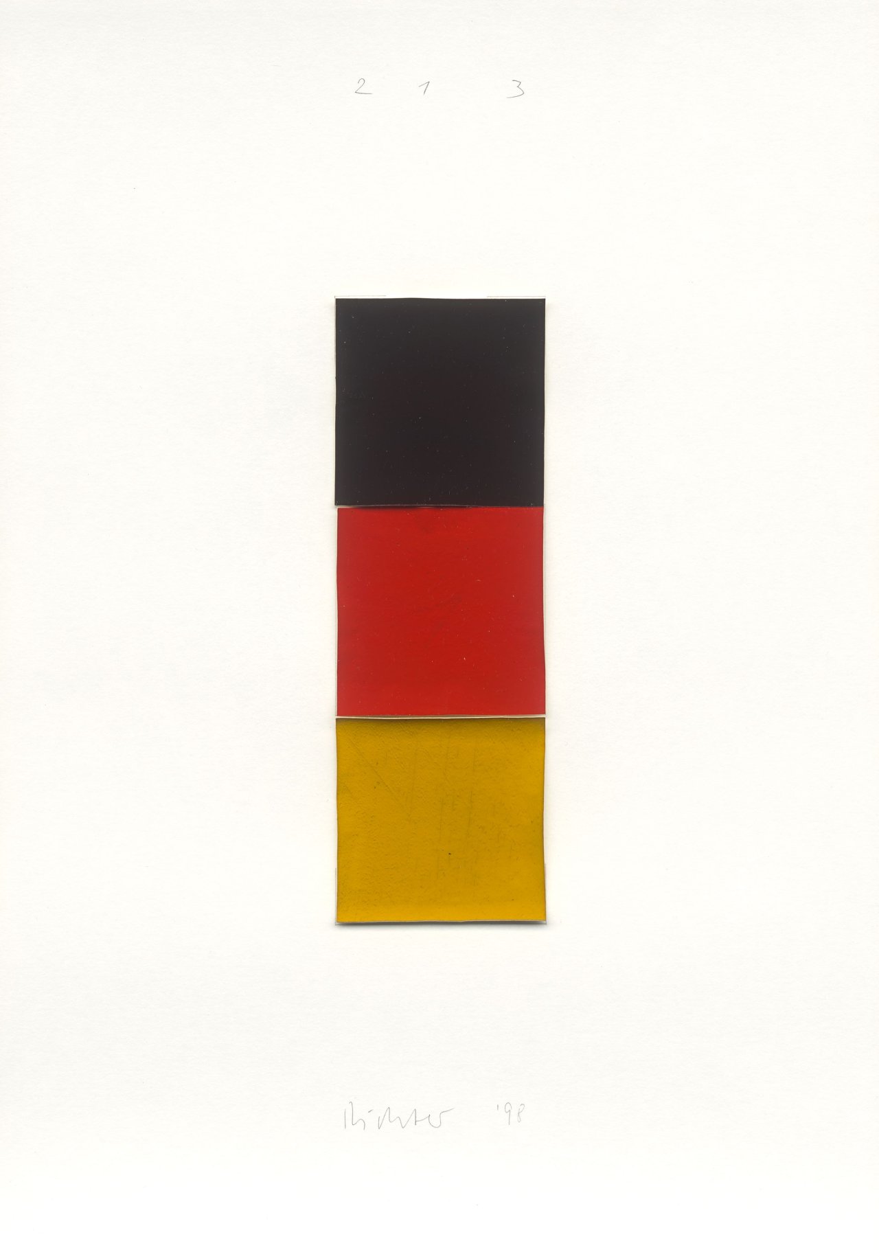 This picture shows the following artwork: Gerhard Richter. ”Schwarz Rot Gold I”. 1998.