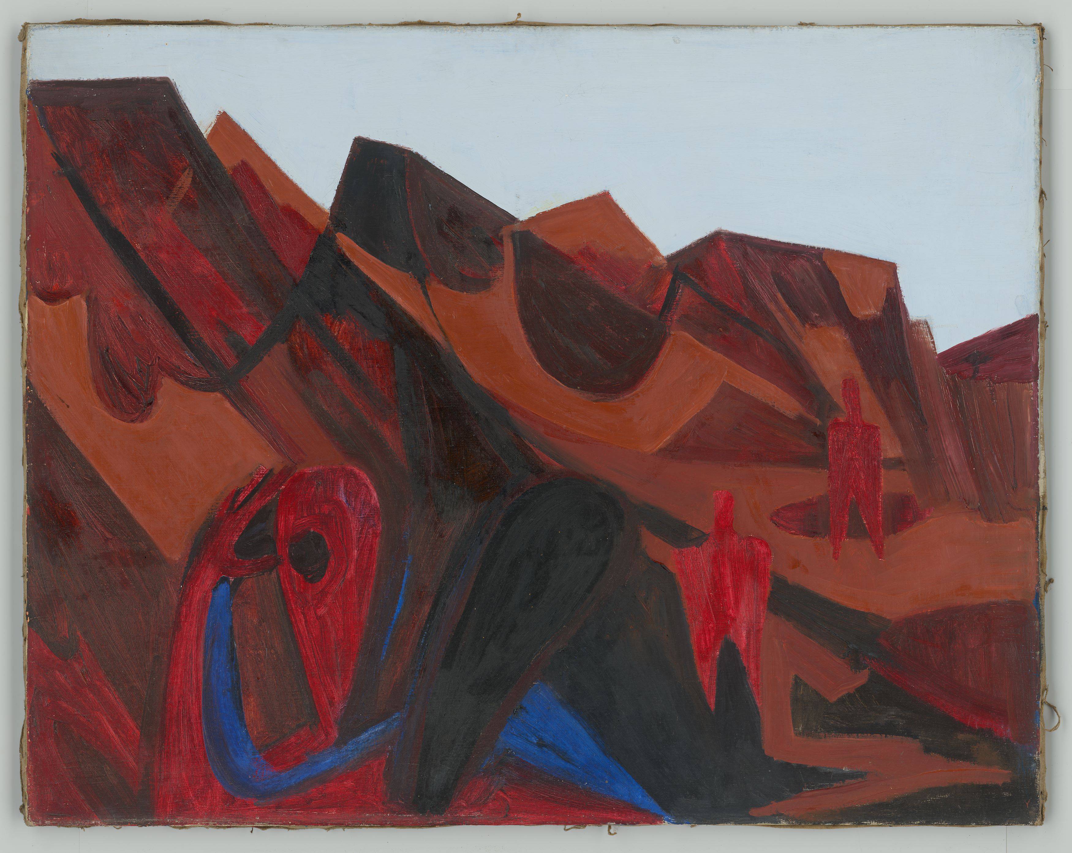 This picture shows the following artwork: Ernst Wilhelm Nay. ”Landschaft auf Sylt”. 1936.