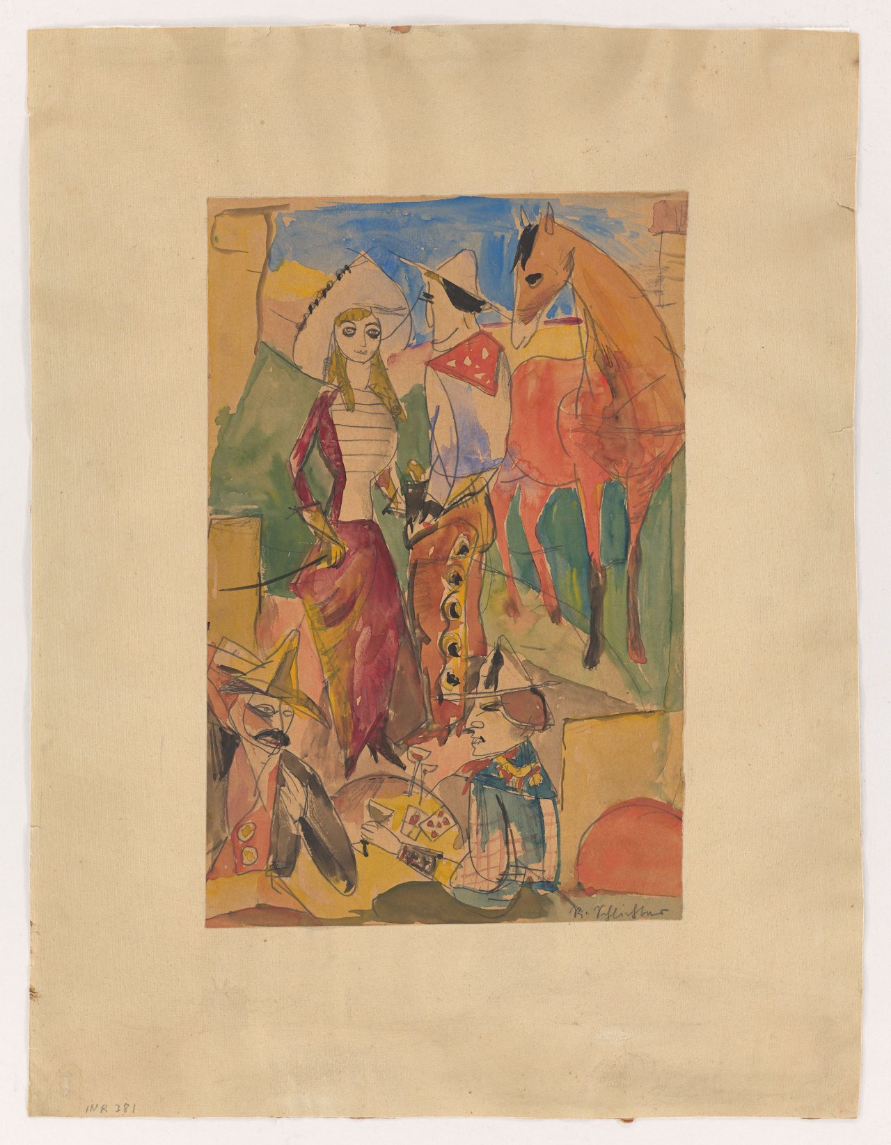 This picture shows the following artwork: Rudolf Schlichter. Wild West. 1916-18.