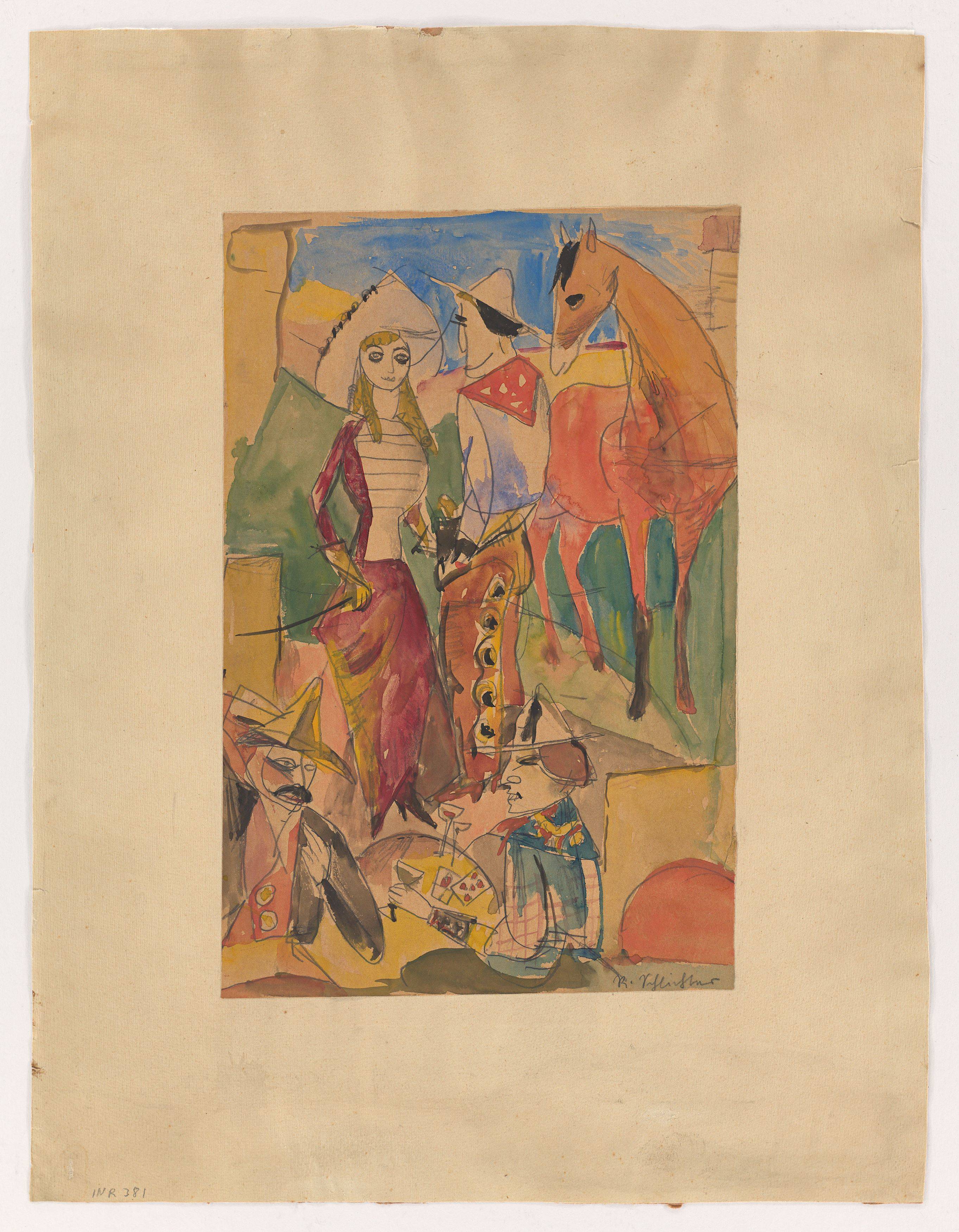 This picture shows the following artwork: Rudolf Schlichter. Wild West. 1916-18.