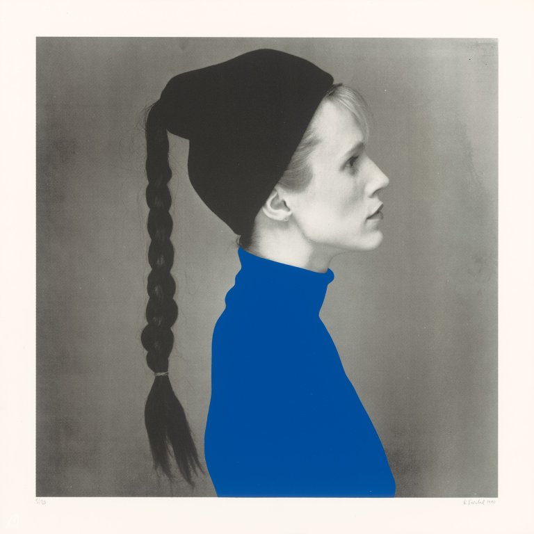 Auf diesem Bild ist das folgende Kunstwerk zu sehen: Rosemarie Trockel. „Der blaue Pullover“. 1990.