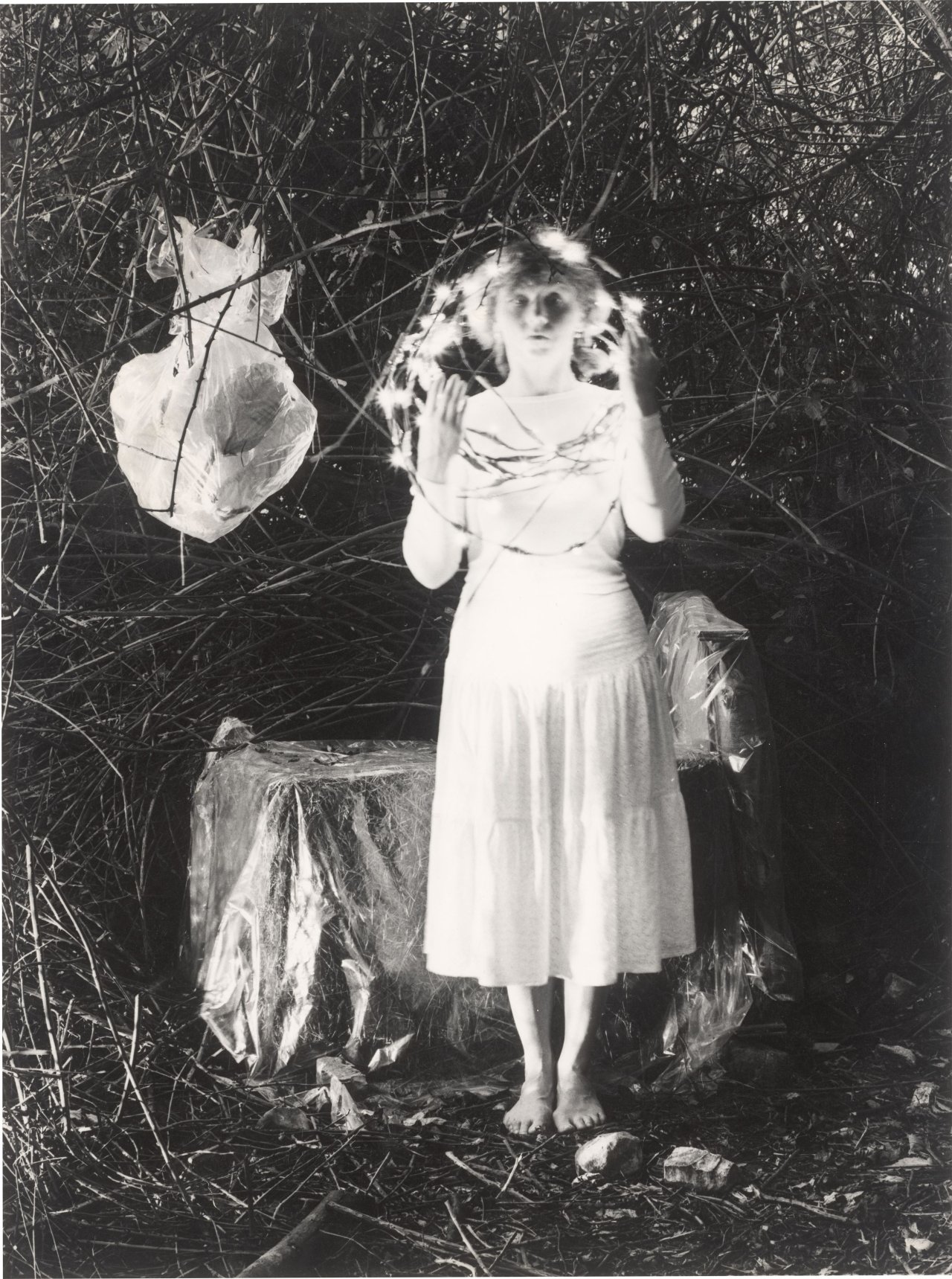 This picture shows the following artwork: Dieter Appelt. Ophelia mit Lichterkranz, from the Sequence ”Erinnerungsspur”, 1977–1979. 1978.