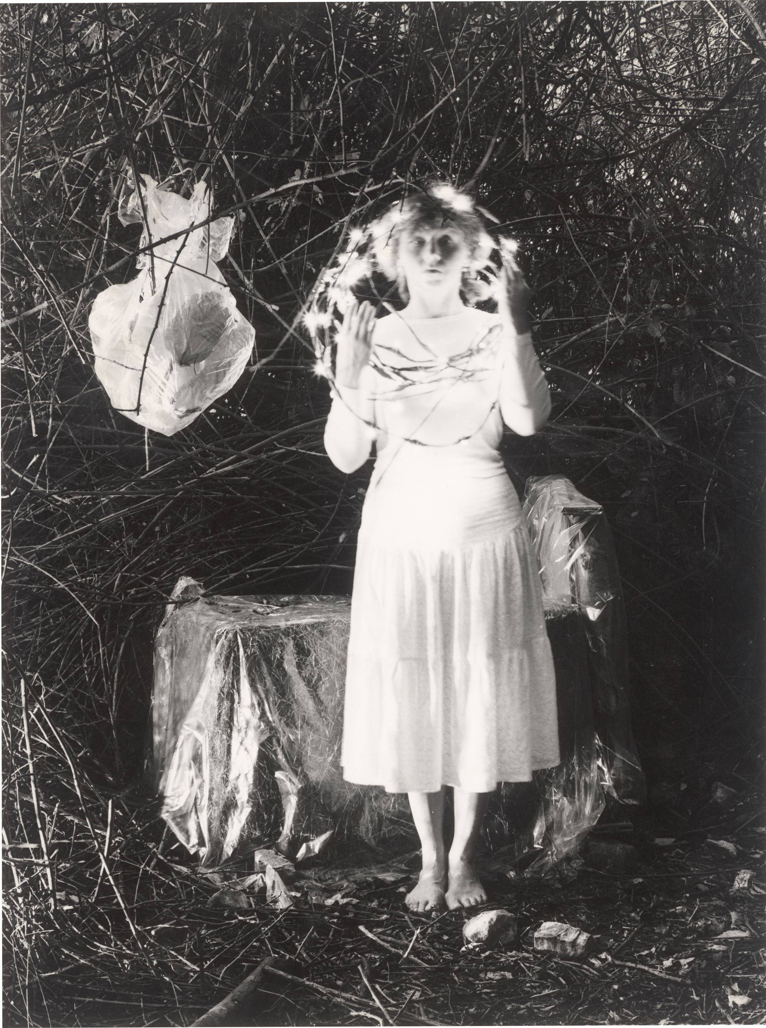 This picture shows the following artwork: Dieter Appelt. Ophelia mit Lichterkranz, from the Sequence ”Erinnerungsspur”, 1977–1979. 1978.