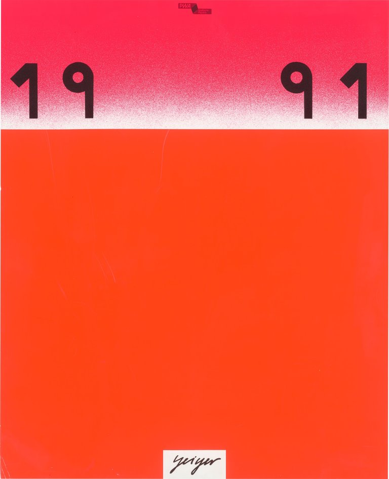 This picture shows the following artwork: Rupprecht Geiger. ”Kalender 1991”. 1990.