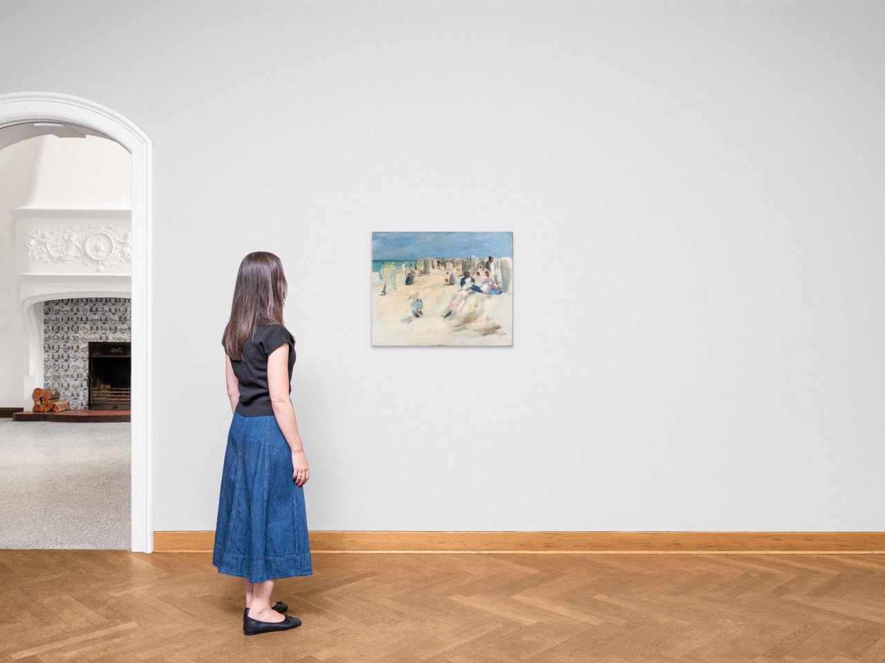 This picture shows the following artwork: Max Liebermann. ”Am Strand von Noordwijk”. 1908.