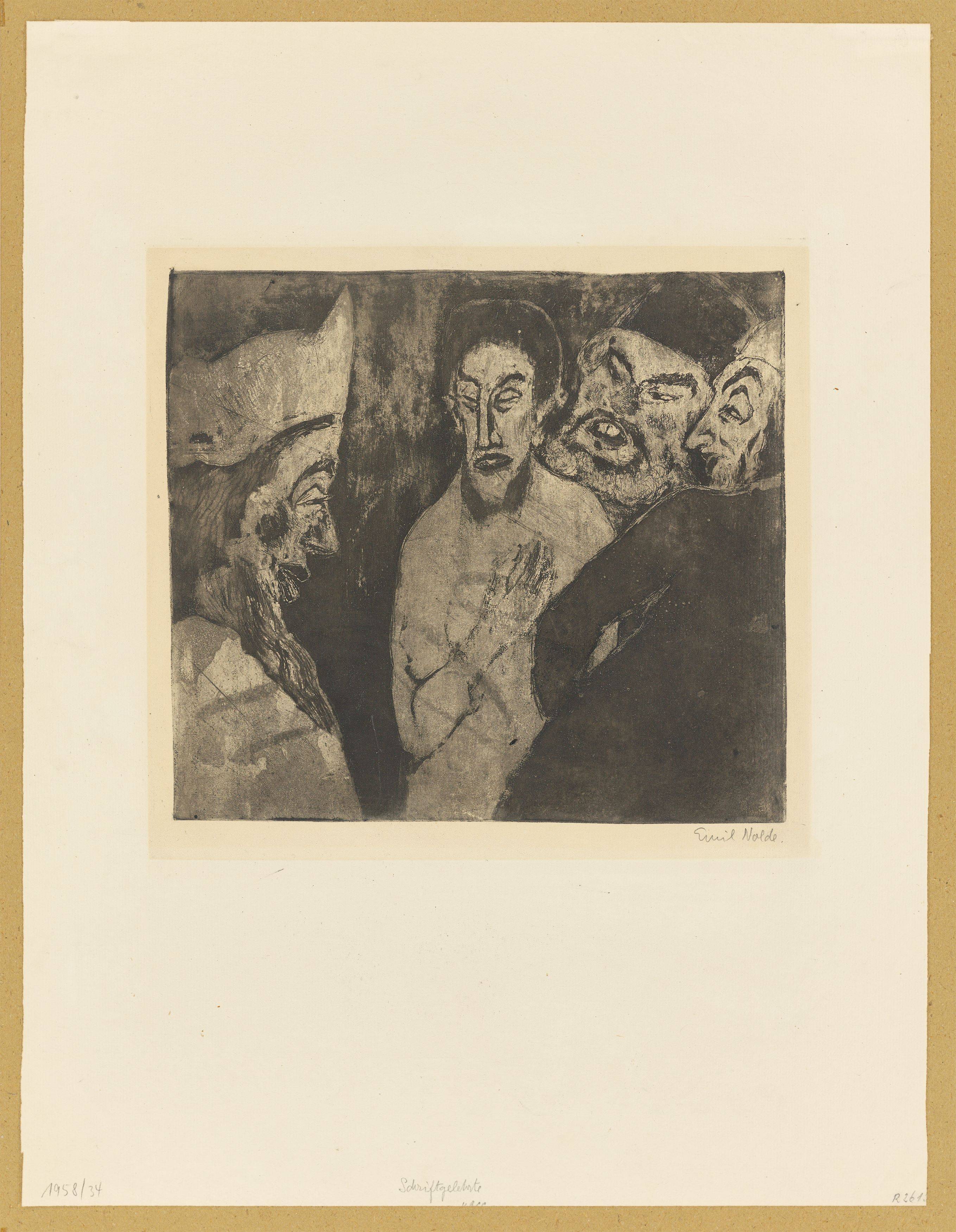 This picture shows the following artwork: Emil Nolde. ”Schriftgelehrte”. 1911.