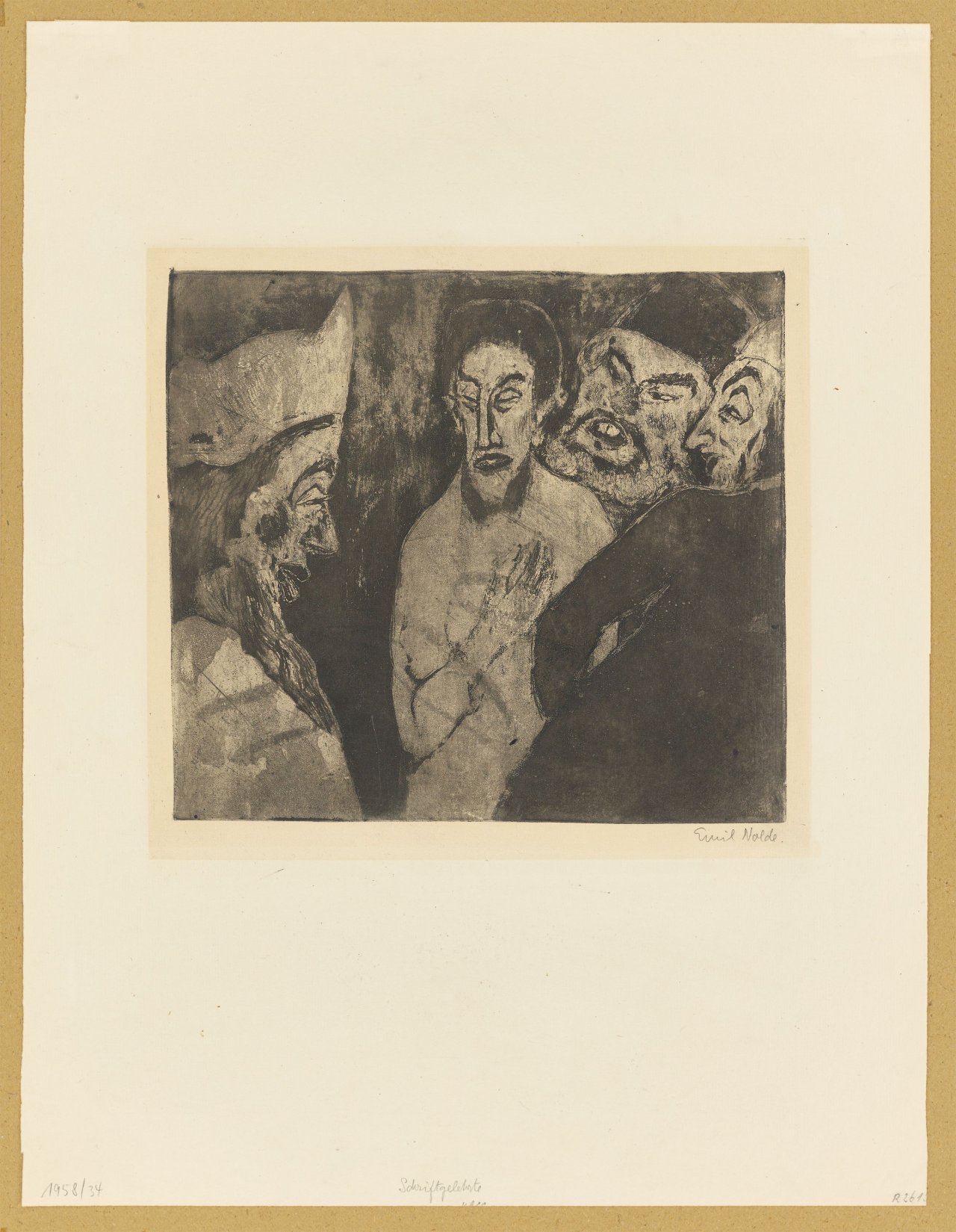 This picture shows the following artwork: Emil Nolde. ”Schriftgelehrte”. 1911.