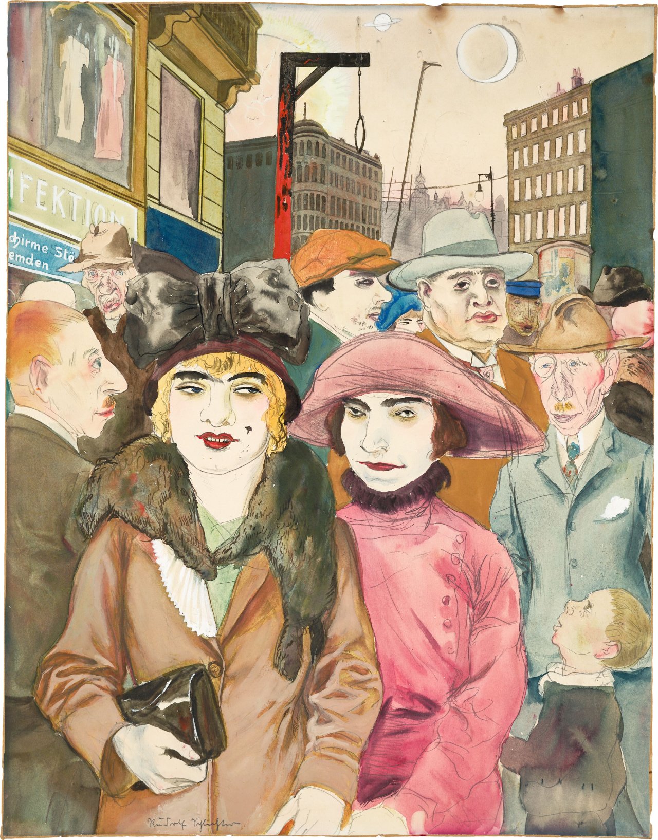 This picture shows the following artwork: Rudolf Schlichter. Hausvogteiplatz. 1926.