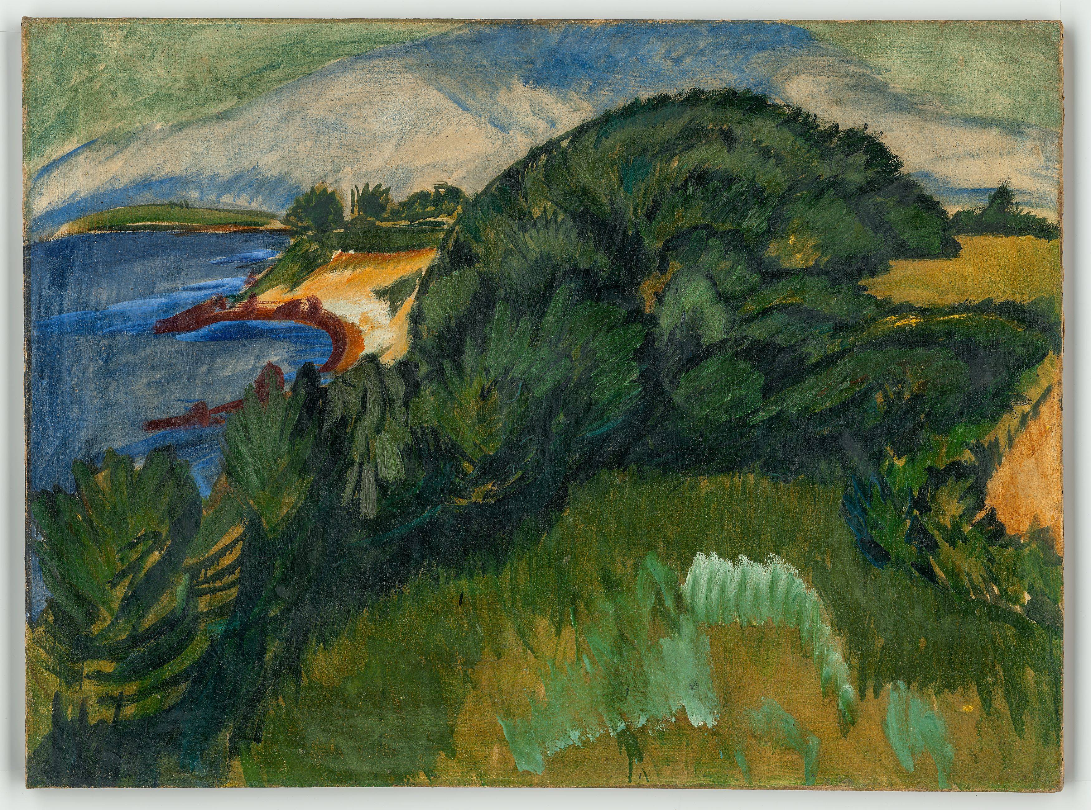 This picture shows the following artwork: Ernst Ludwig Kirchner. ”Große Fehmarnküste”. 1913.