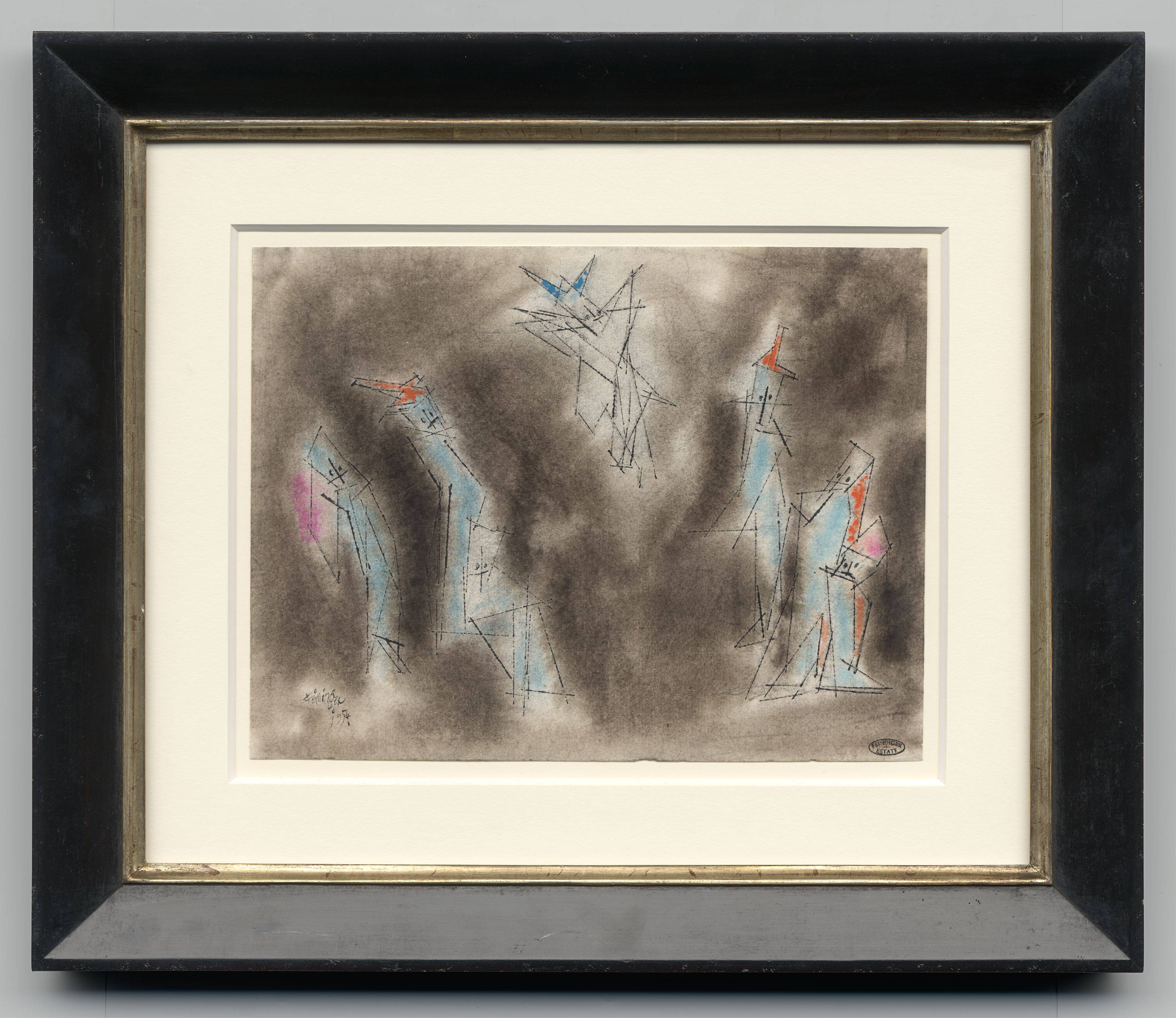 This picture shows the following artwork: Lyonel Feininger. 7 Manikins. 1954.