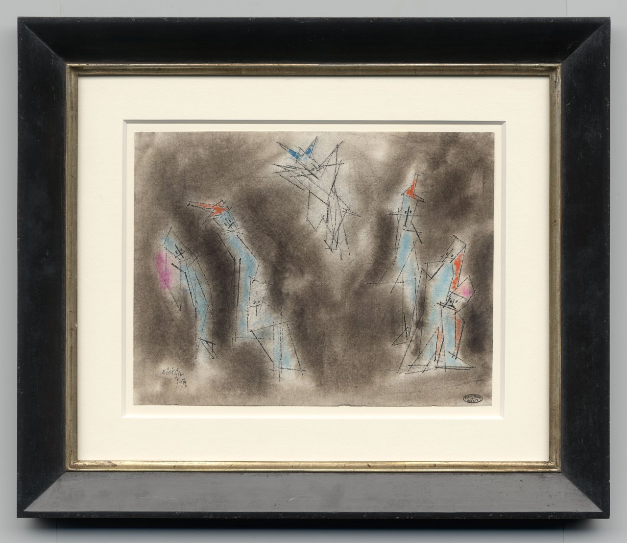This picture shows the following artwork: Lyonel Feininger. 7 Manikins. 1954.