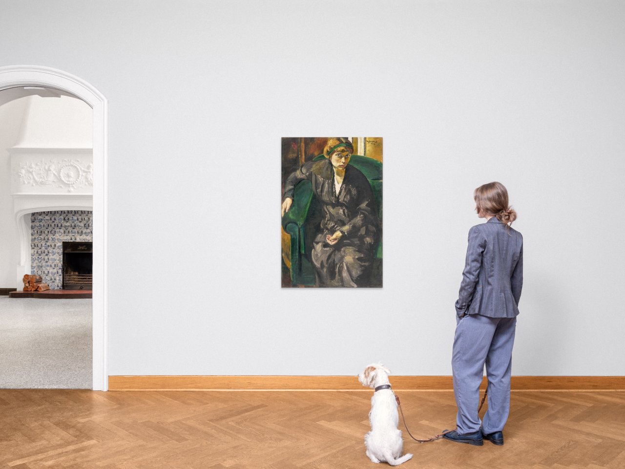 Auf diesem Bild ist das folgende Kunstwerk zu sehen: Willy Jaeckel. „Bildnis Charlotte Jaeckel“. 1914.