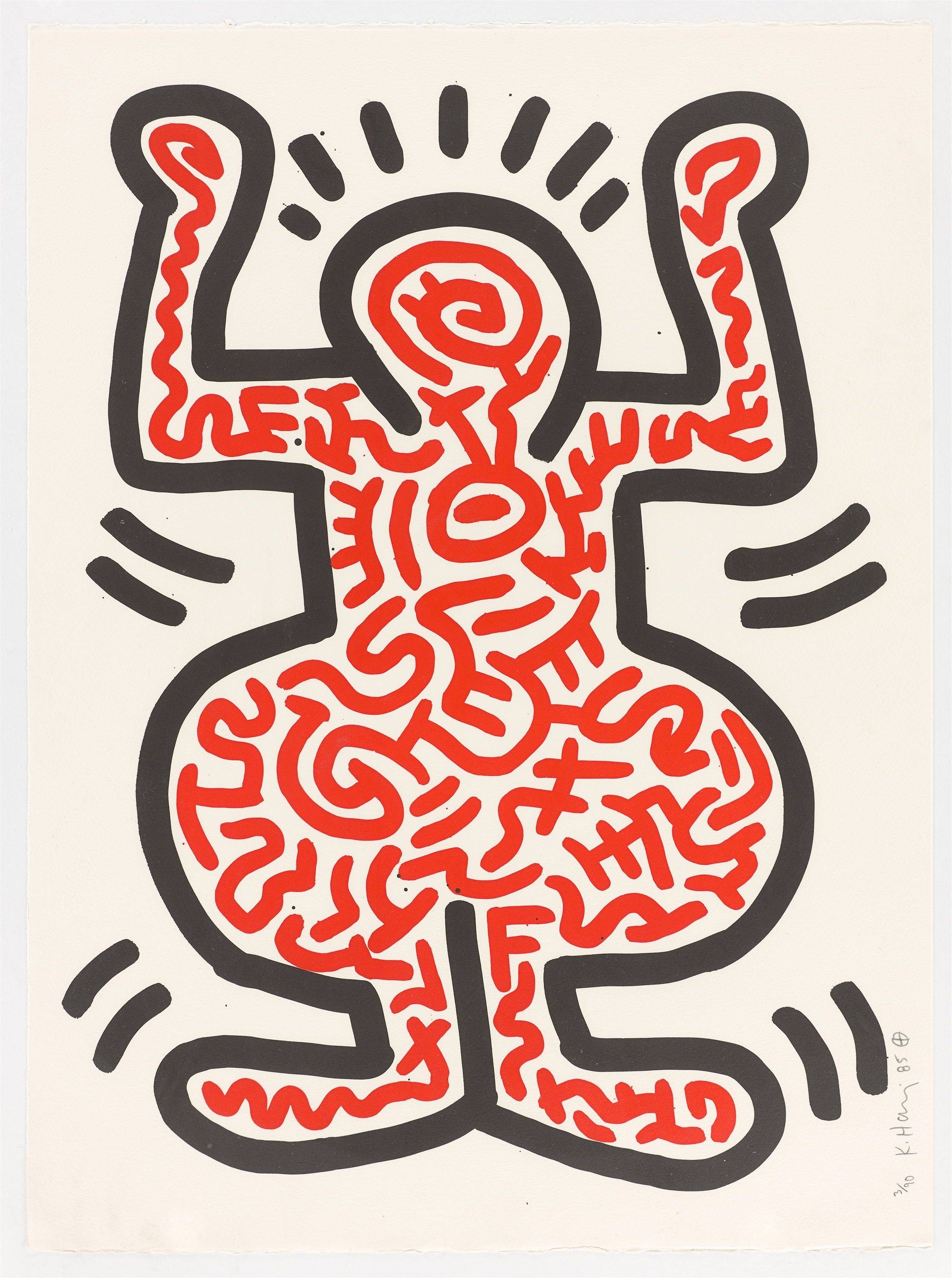 This picture shows the following artwork: Keith Haring. ”Ludo I”. 1985.