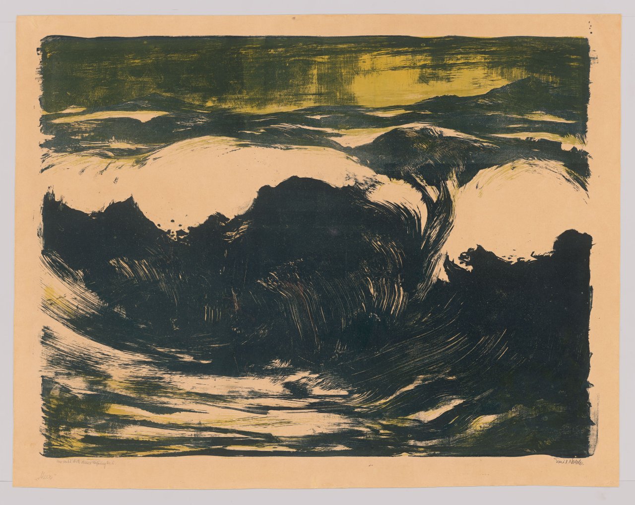 Auf diesem Bild ist das folgende Kunstwerk zu sehen: Emil Nolde. „Meer“. 1926.