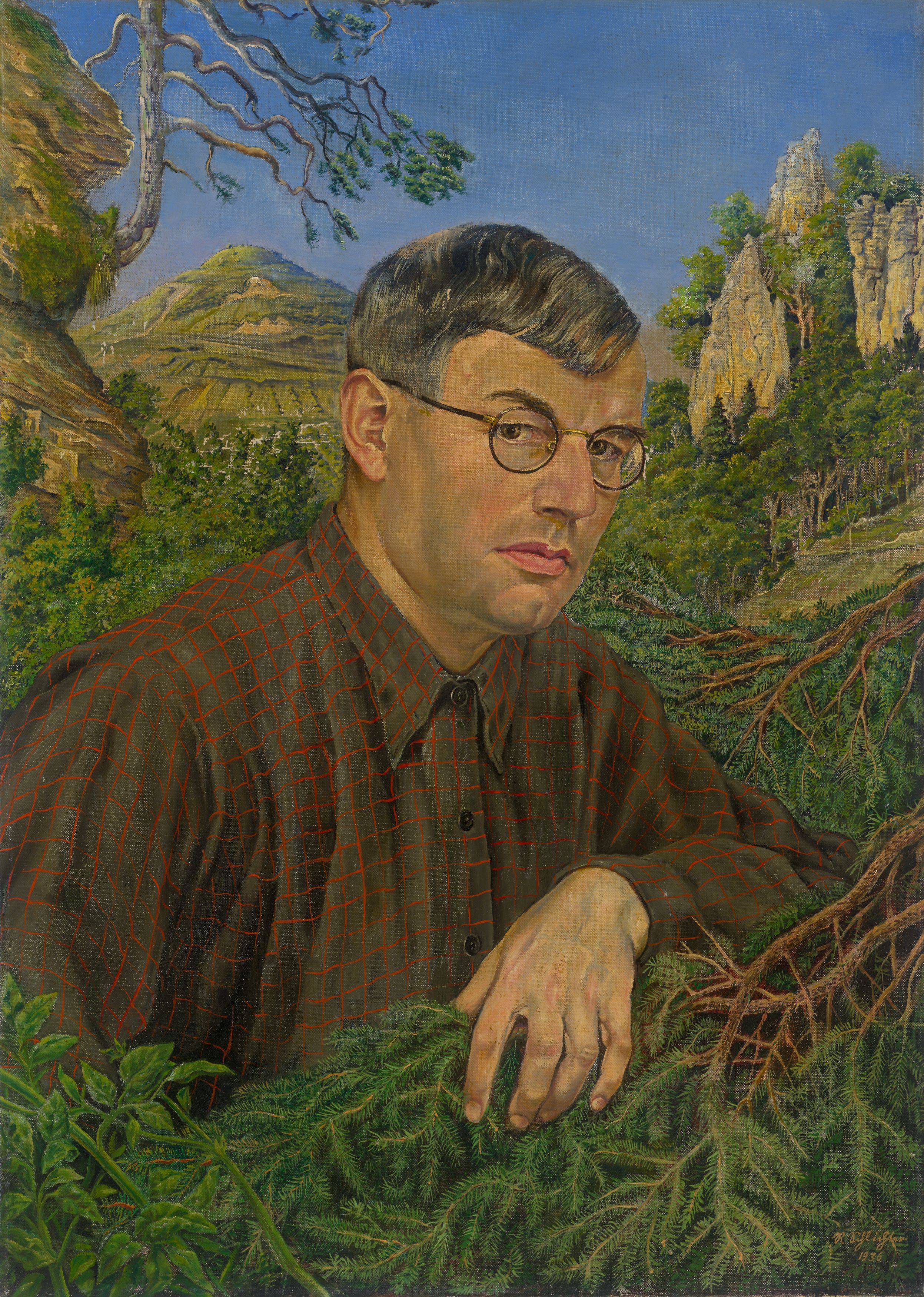 This picture shows the following artwork: Rudolf Schlichter. Self-portrait. 1936.