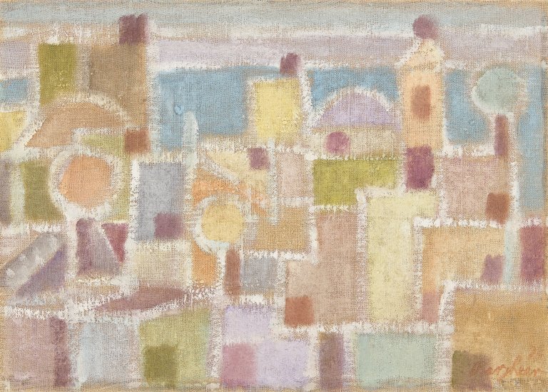This picture shows the following artwork: Eduard Bargheer. ”Südliche Stadt 2”. Circa 1973.