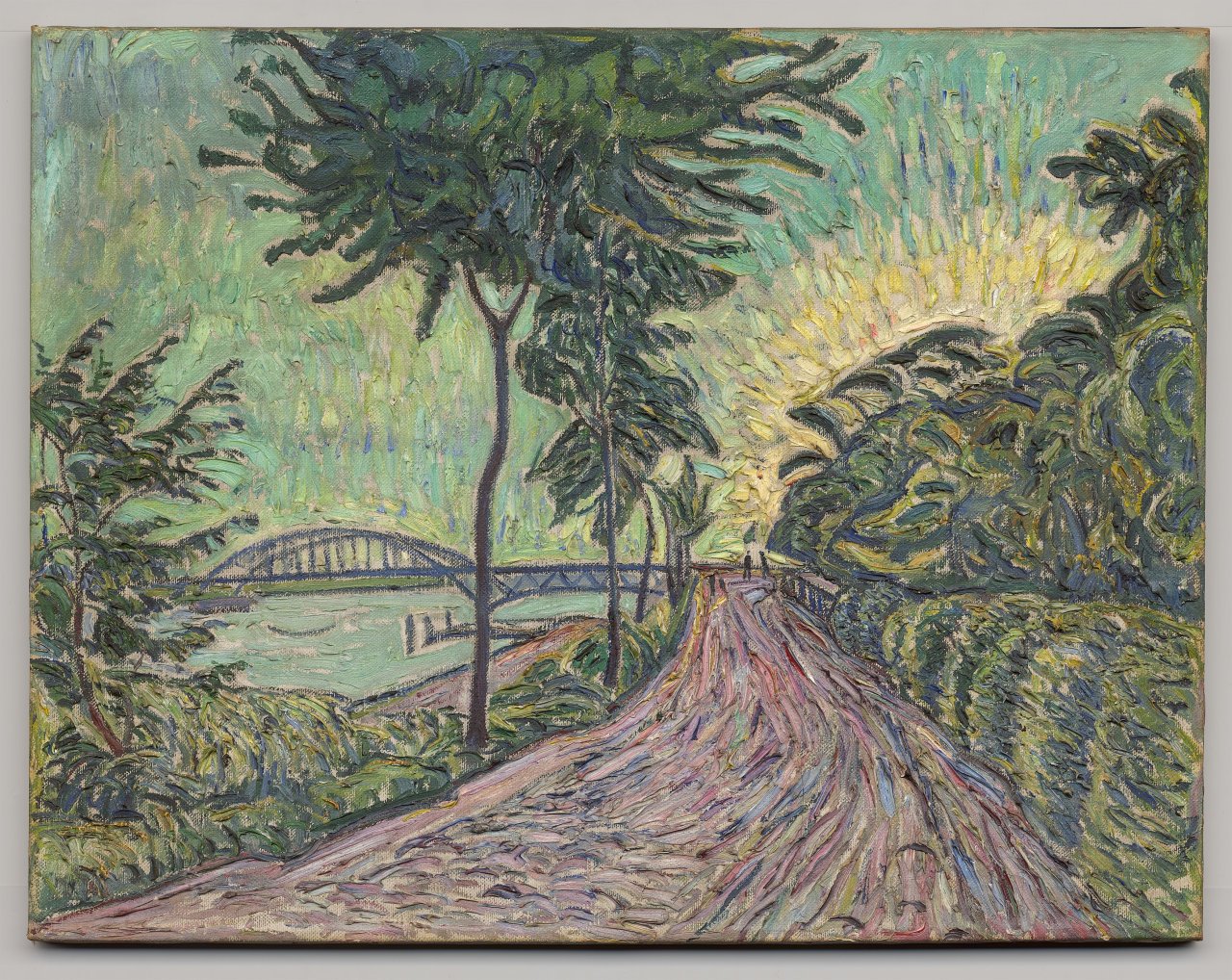 Auf diesem Bild ist das folgende Kunstwerk zu sehen: Theo von Brockhusen. Havelbrücke bei Baumgartenbrück. Um 1913/14.