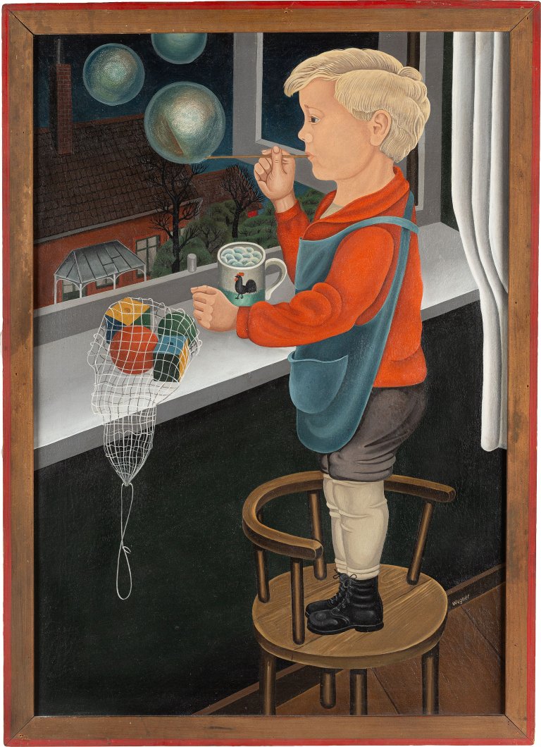 Auf diesem Bild ist das folgende Kunstwerk zu sehen: Erich Wegner. Klaus am Fenster. 1929.