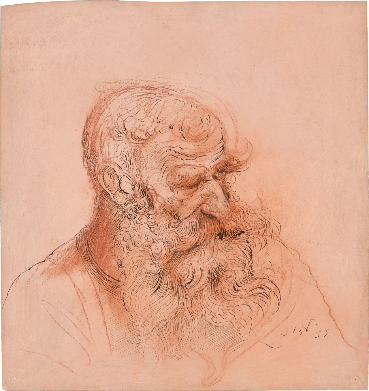 This picture shows the following artwork: Otto Dix. ”Bärtiger Bauer III”. 1939.