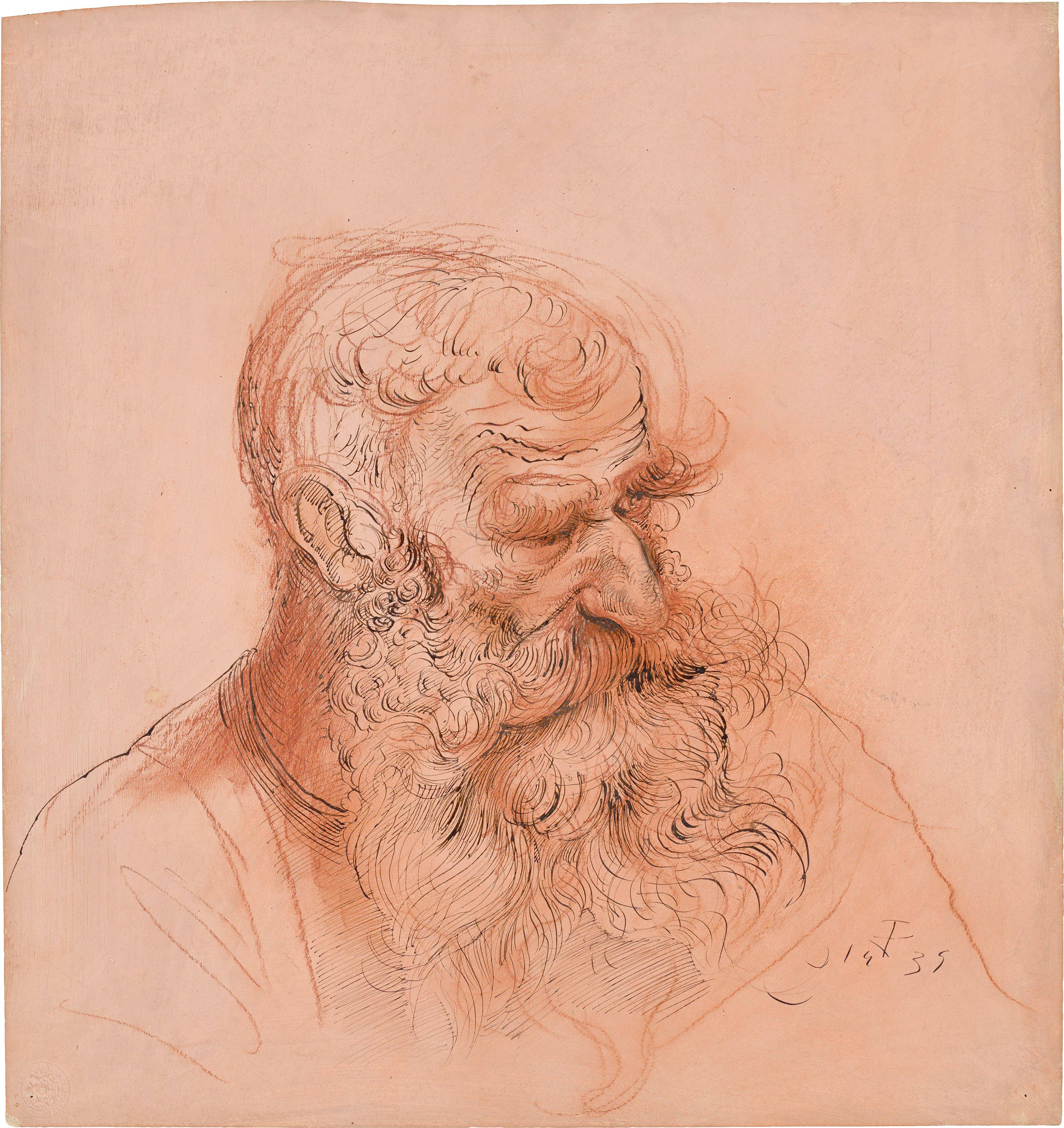 This picture shows the following artwork: Otto Dix. ”Bärtiger Bauer III”. 1939.