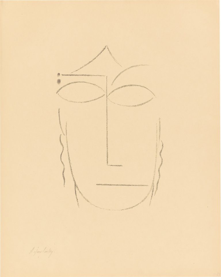 This picture shows the following artwork: Alexej von Jawlensky. ”Kopf II”. 1922.