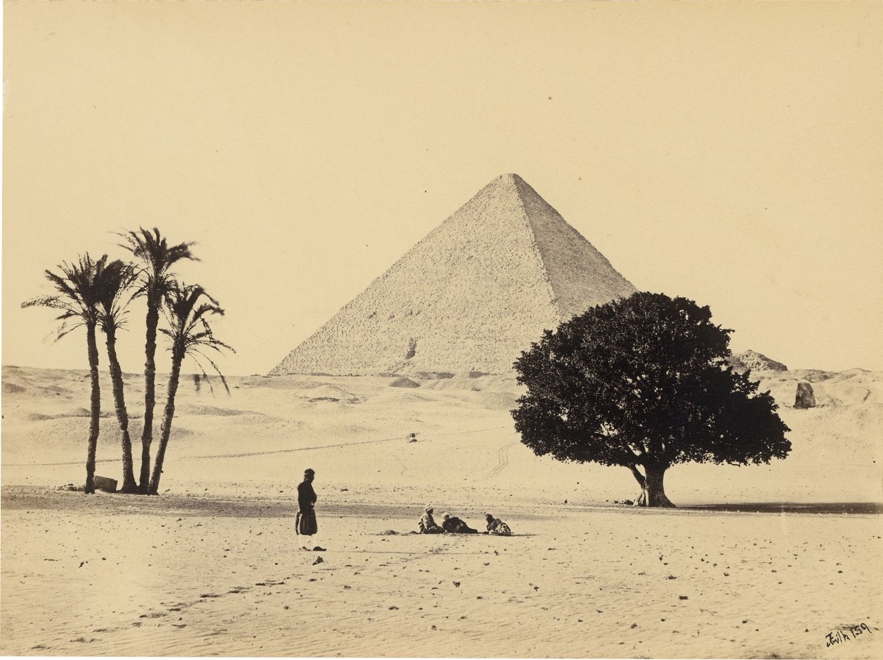 This picture shows the following artwork: Francis Frith. Sphinx / The Great Piramid, From the Plain / The Second Piramid, From the Plain. Each 1857.