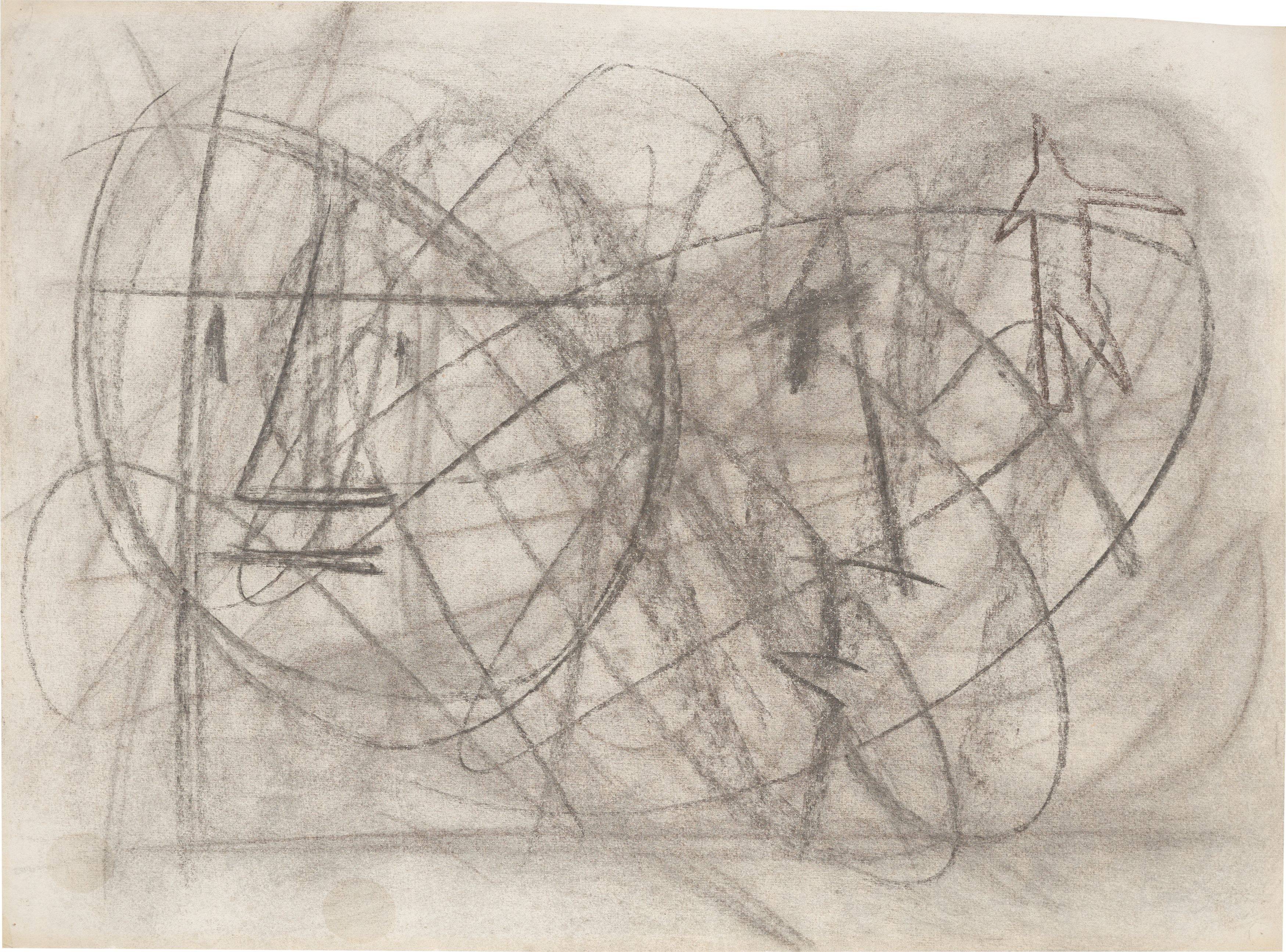 This picture shows the following artwork: Hermann Glöckner. ”Zur Familie”. 1959.