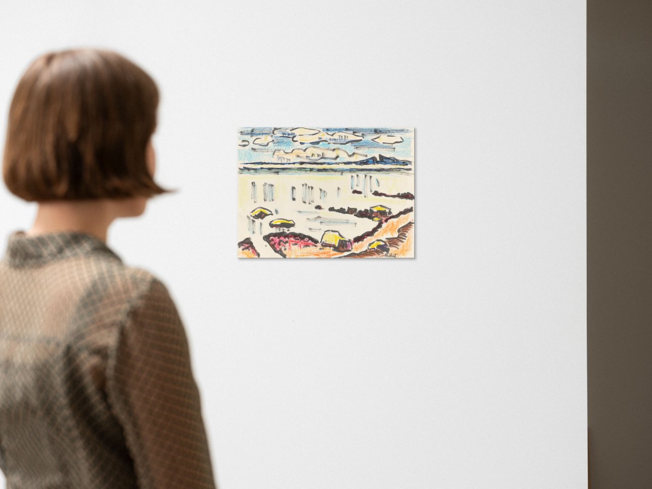 Auf diesem Bild ist das folgende Kunstwerk zu sehen: Karl Schmidt-Rottluff. Glänzendes Wasser. 1967.